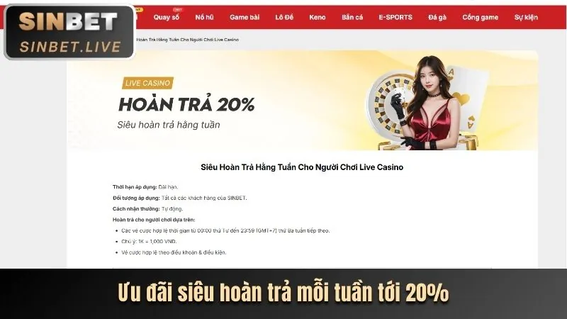 Hoàn trả hàng tuần 89vin