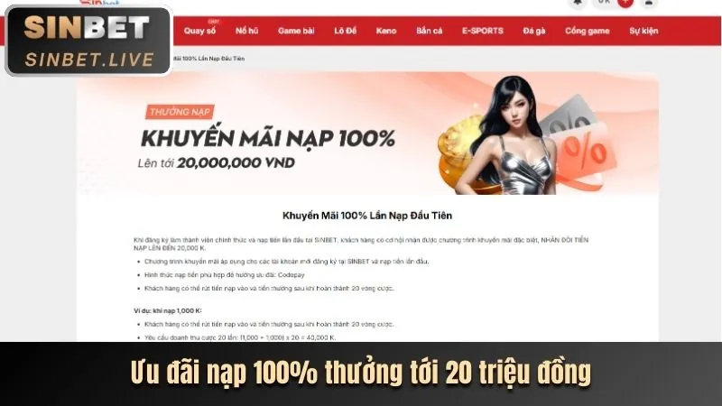 Thưởng nạp tiền hàng ngày 89vin